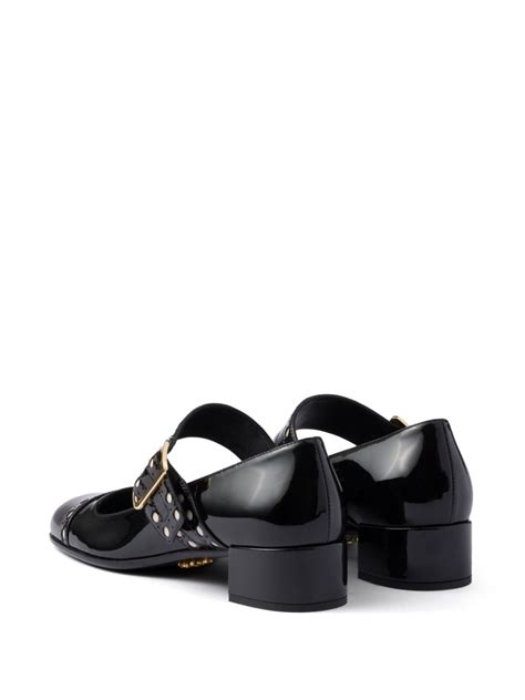 Prada 35mm Leather Mary Jane Pumps 